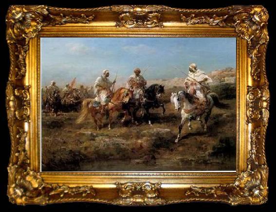 framed  unknow artist Arab or Arabic people and life. Orientalism oil paintings 11, ta009-2